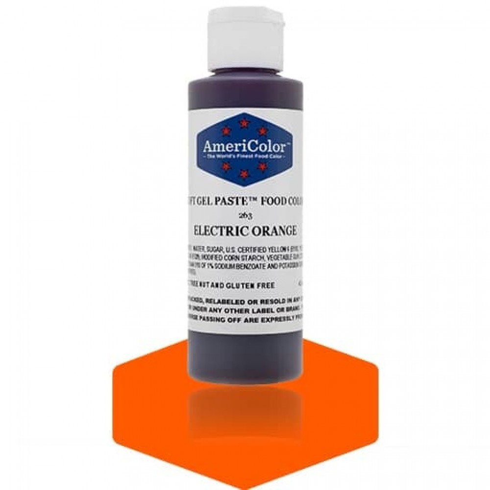 Colorante en gel naranja neón - AmeriColor 128g