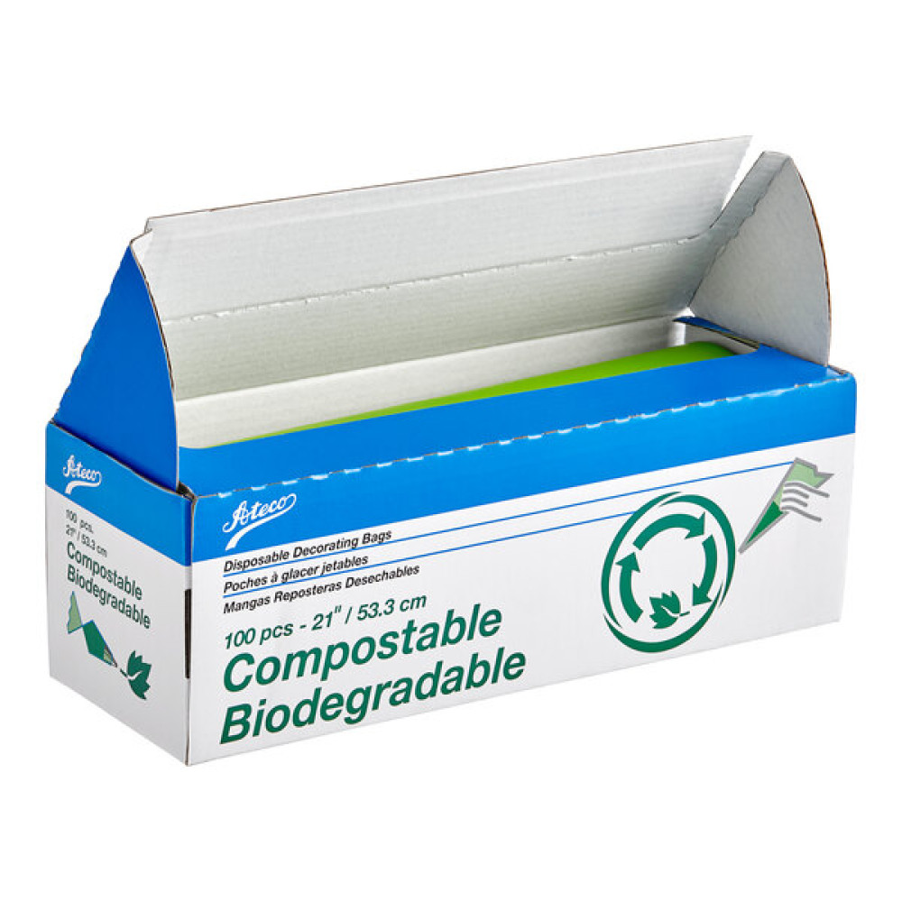 Mangas biodegradables 21" (53.3 cm) x 100 und