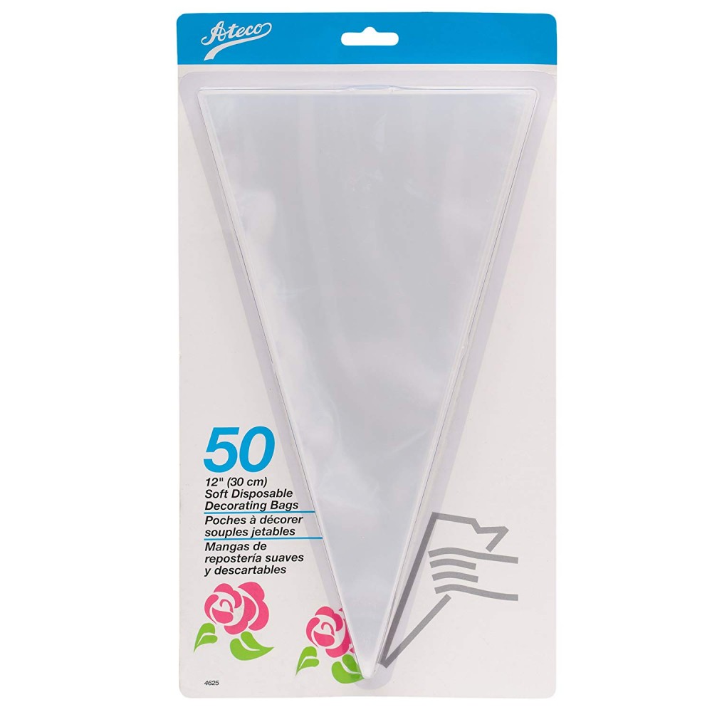 Mangas desechables suaves 12" (30 cm) x 50 unidades