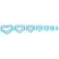 Cortadores corazones  x 7 pcs