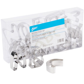 Juego de cortadores alfabeto x 26 pcs (8 cms)