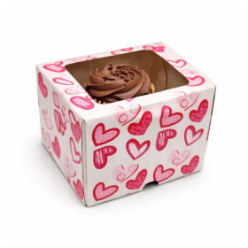 Caja decorada para cupcakes x und