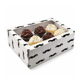 Caja cupcakes decorada x 6 cav x und