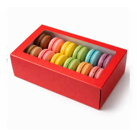Caja macarons colores x 12 cav x 6 und