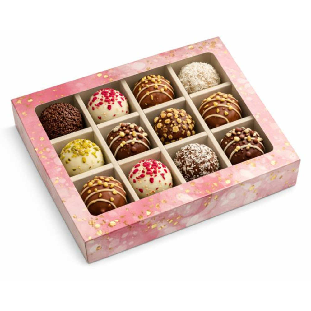 Juego Cajitas trufas 12 cav x 6 und