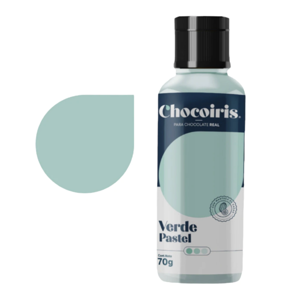 Colorante Manteca de cacao Verde pastel x 60 gr