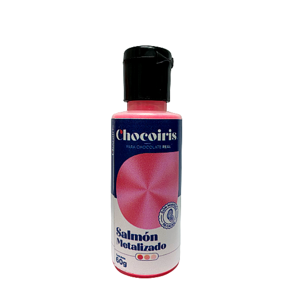 Colorante Manteca de cacao Salmón metalizado x 60 gr