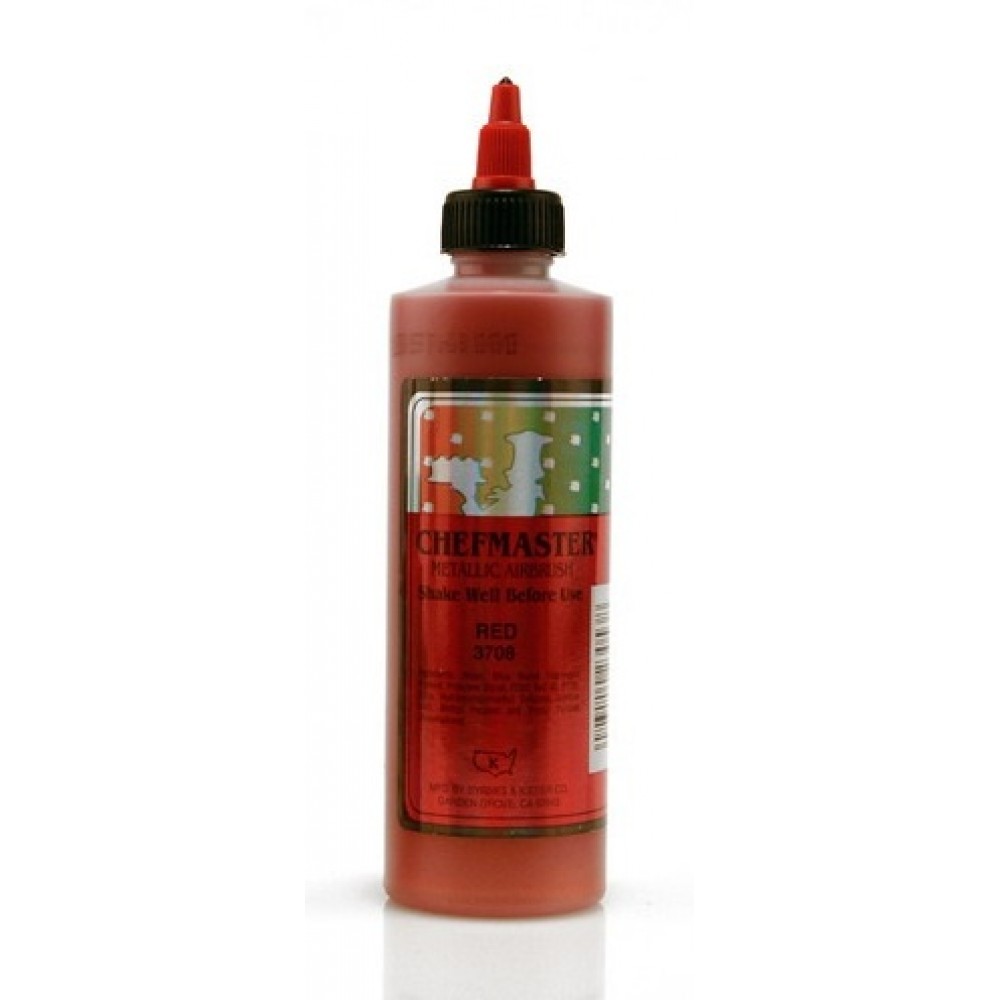 Colorante aerógrafo rojo metalizado - Chefmaster