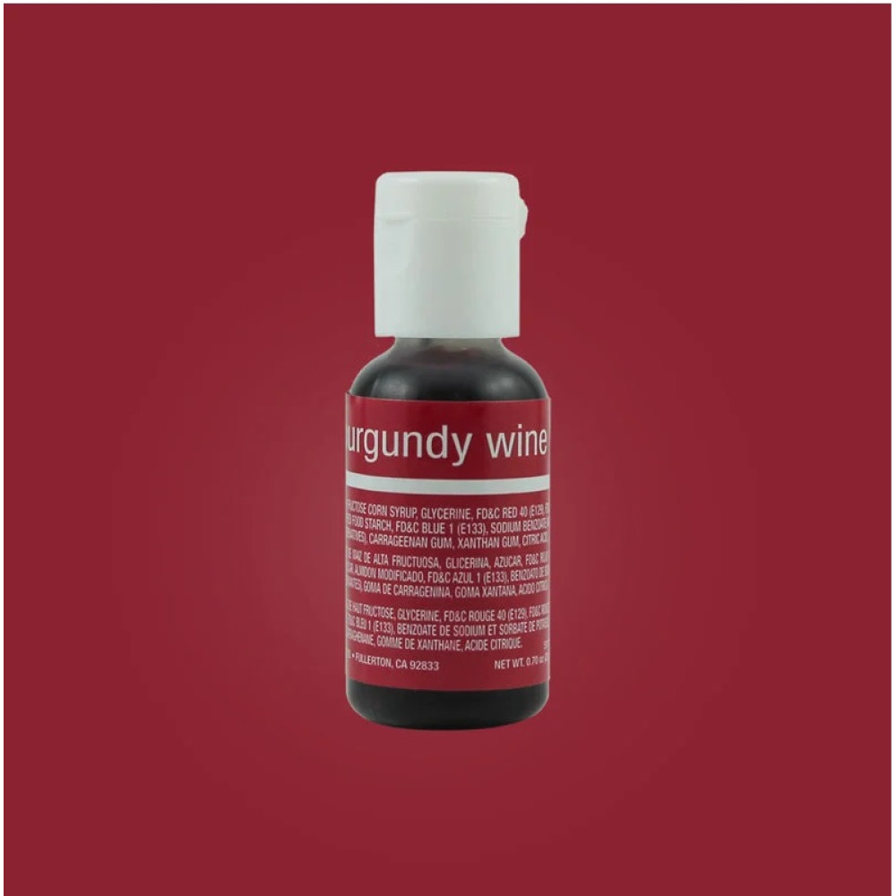 Colorante en gel vinotinto/ burgundy x 20 ml