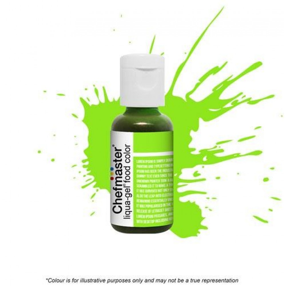Colorante en gel verde neón x 20 ml