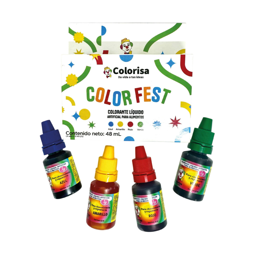 Kit de colorantes primarios x 4 Und