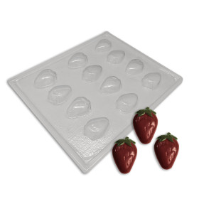 Molde chocolate fresas x 12