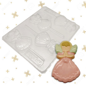 Molde angelito niña  x 4