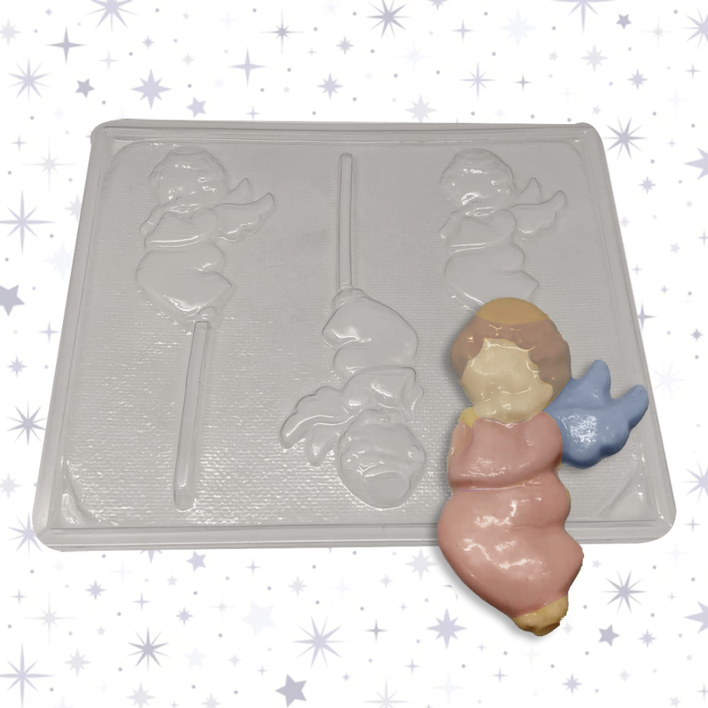 Molde colombina angelito x 3