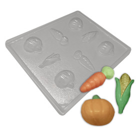 Molde chocolate vegetales x 8
