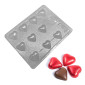 Molde chocolate corazones x 10 cav