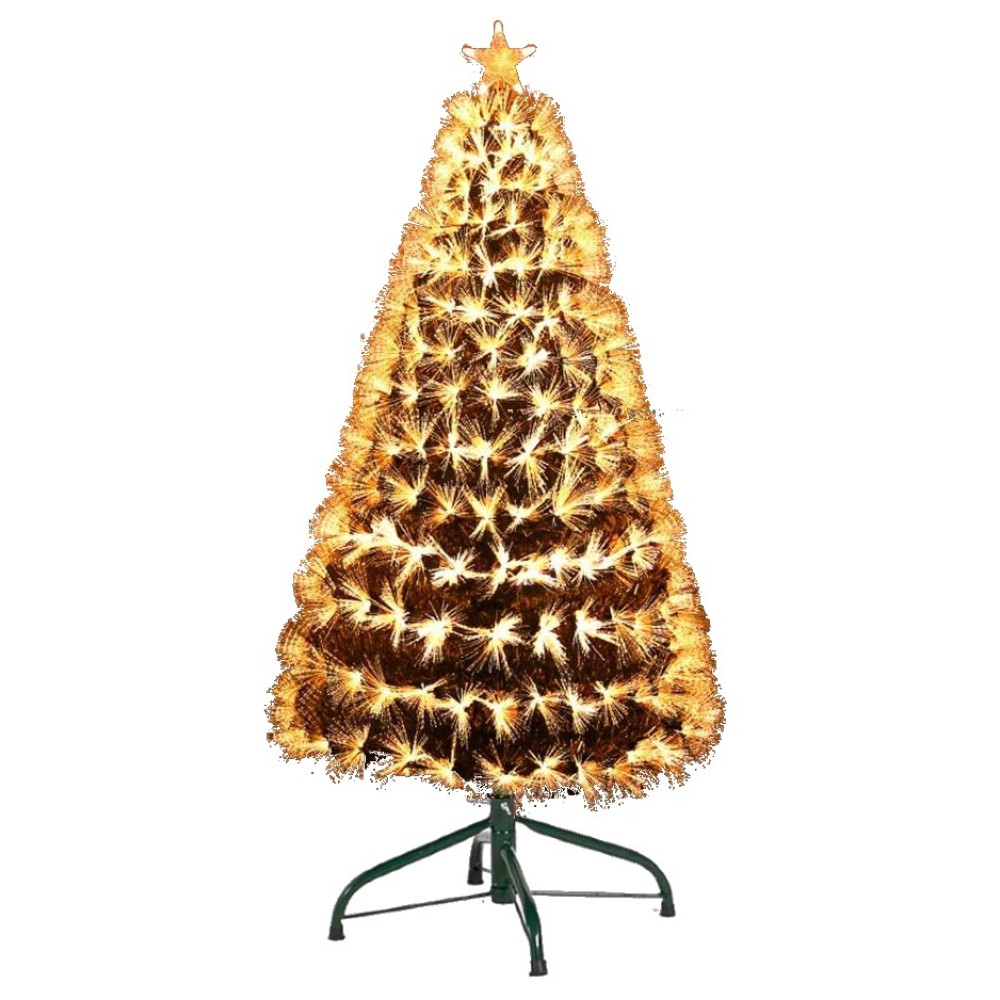 ÁRBOL F.O. CON LUZ CALIDA 210 CM