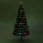 ÁRBOL F. O. NEGRO MULTICOLOR LUZ LENTA 180 CM