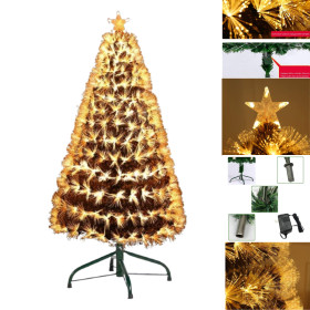 ÁRBOL F.O. MOVIMIENTO DORADO 210 CM