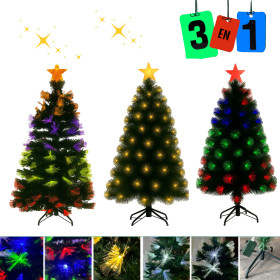 Arbol fibra optica rojo/azul/verde/ morado/ calido 210 CM