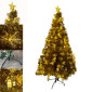 Arbol fibra optica dorado 210 CM