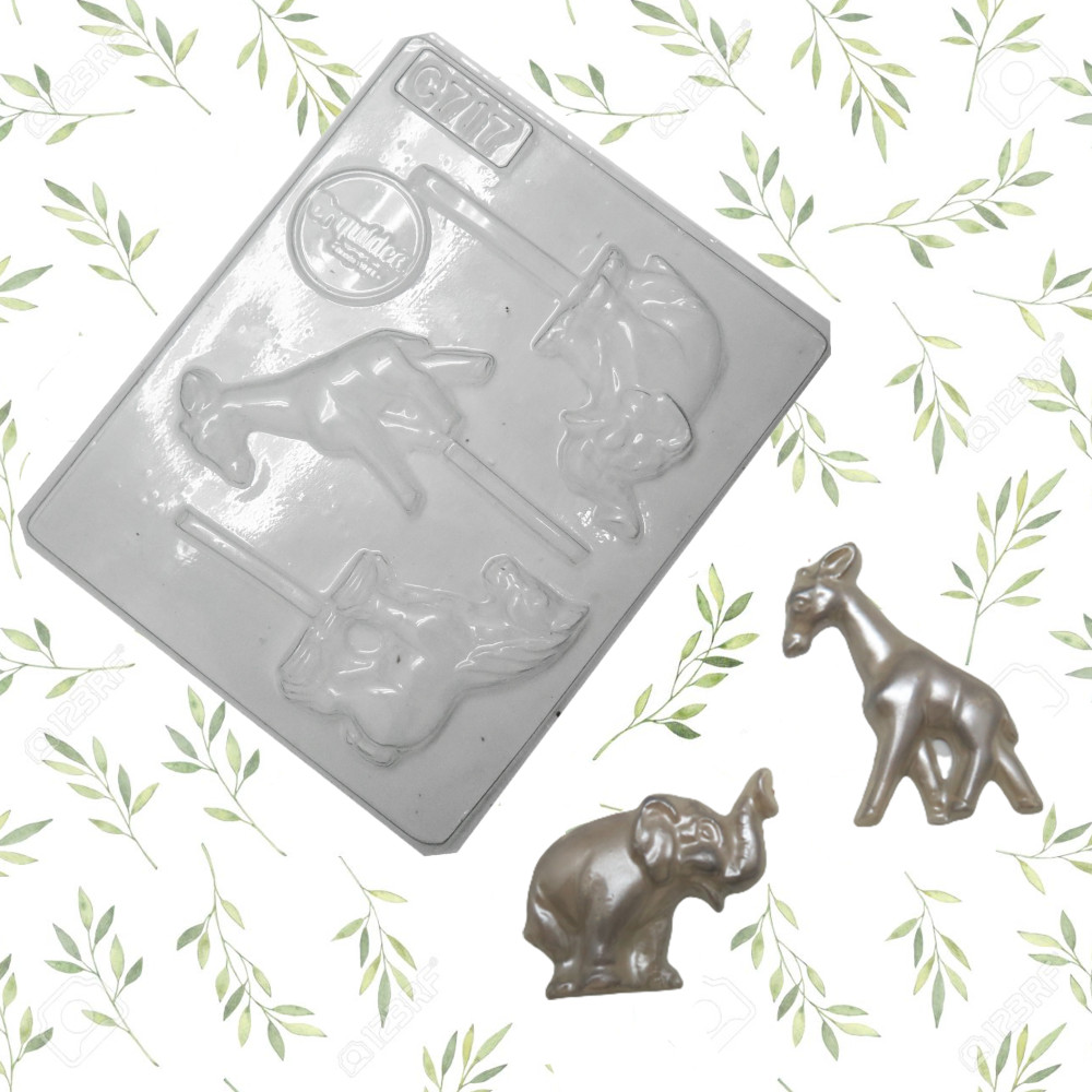 Molde  colombina animalitos  x 3 Cav