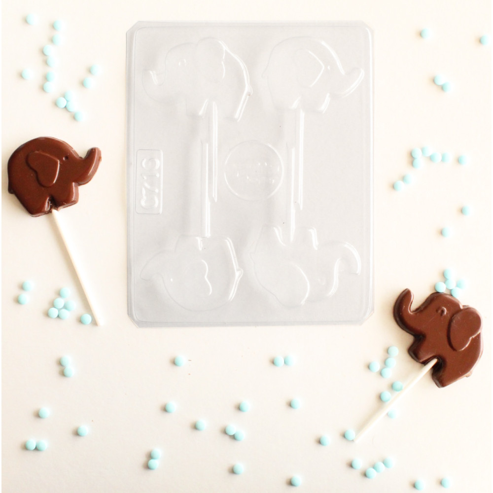 Molde chocolate elefante x4