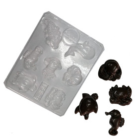 Molde chocolate animales de mar x 7
