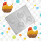 Molde gallina x 4 Cav