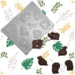 Molde  animalitos selva x 8 Cav