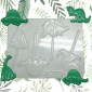 Molde  dinosaurio x 4 Cav