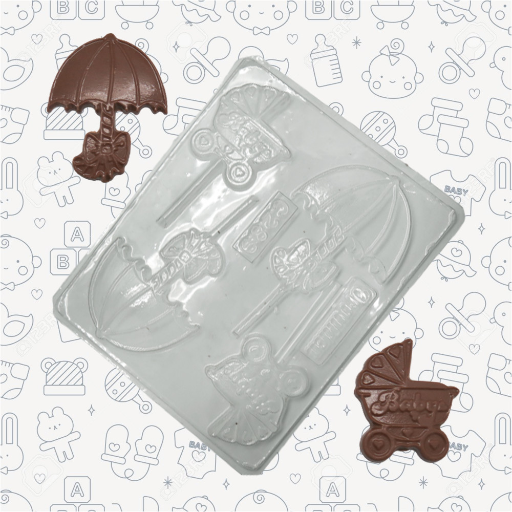 Molde colombina baby shower x 4 Cav