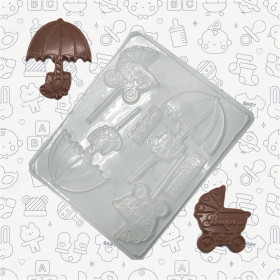 Molde colombina baby shower x 4 Cav