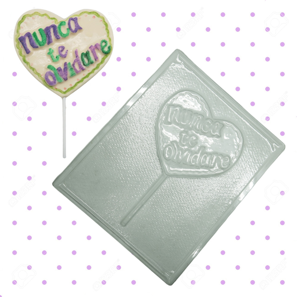 Molde chocolate corazón decorado