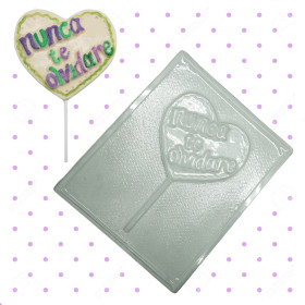 Molde chocolate corazón decorado