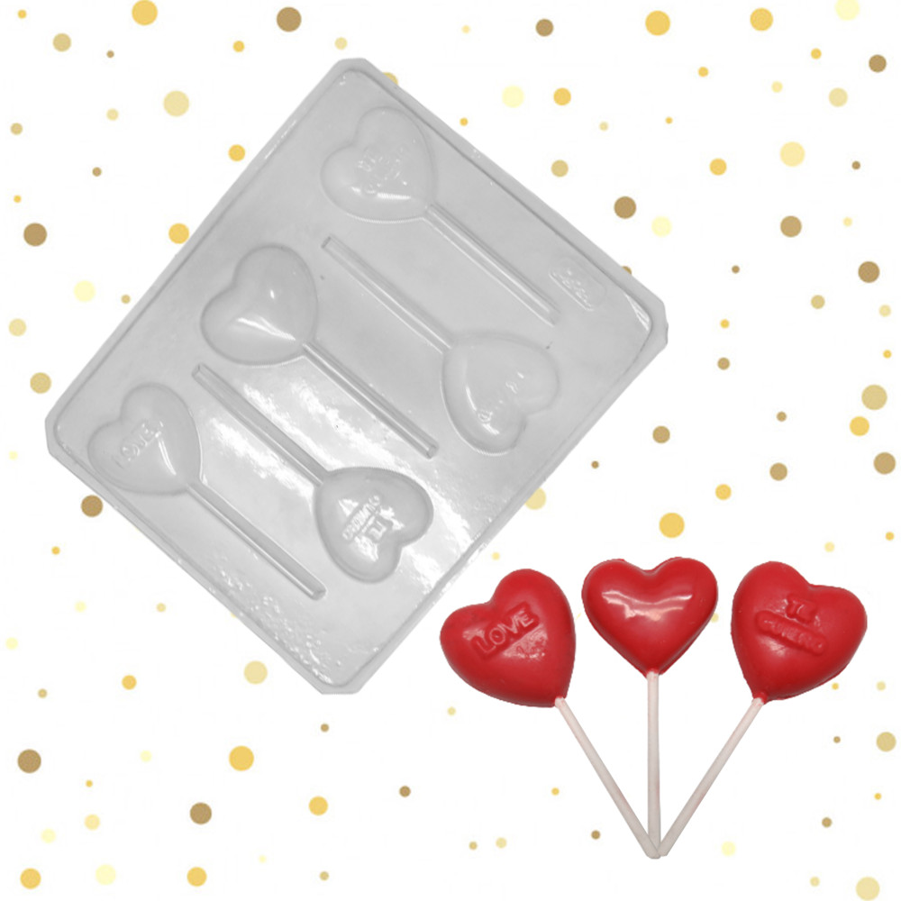 Molde colombina corazón mensaje x 5