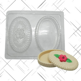 Molde chocolate cofre flores
