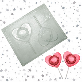 Molde chocolate corazón arabesco x  2