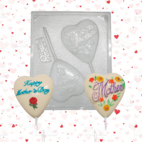 Molde corazón mensajes x2