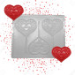 Molde chocolate corazón Decorado x 2