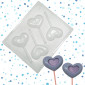 Molde chocolate corazón hueco x 4