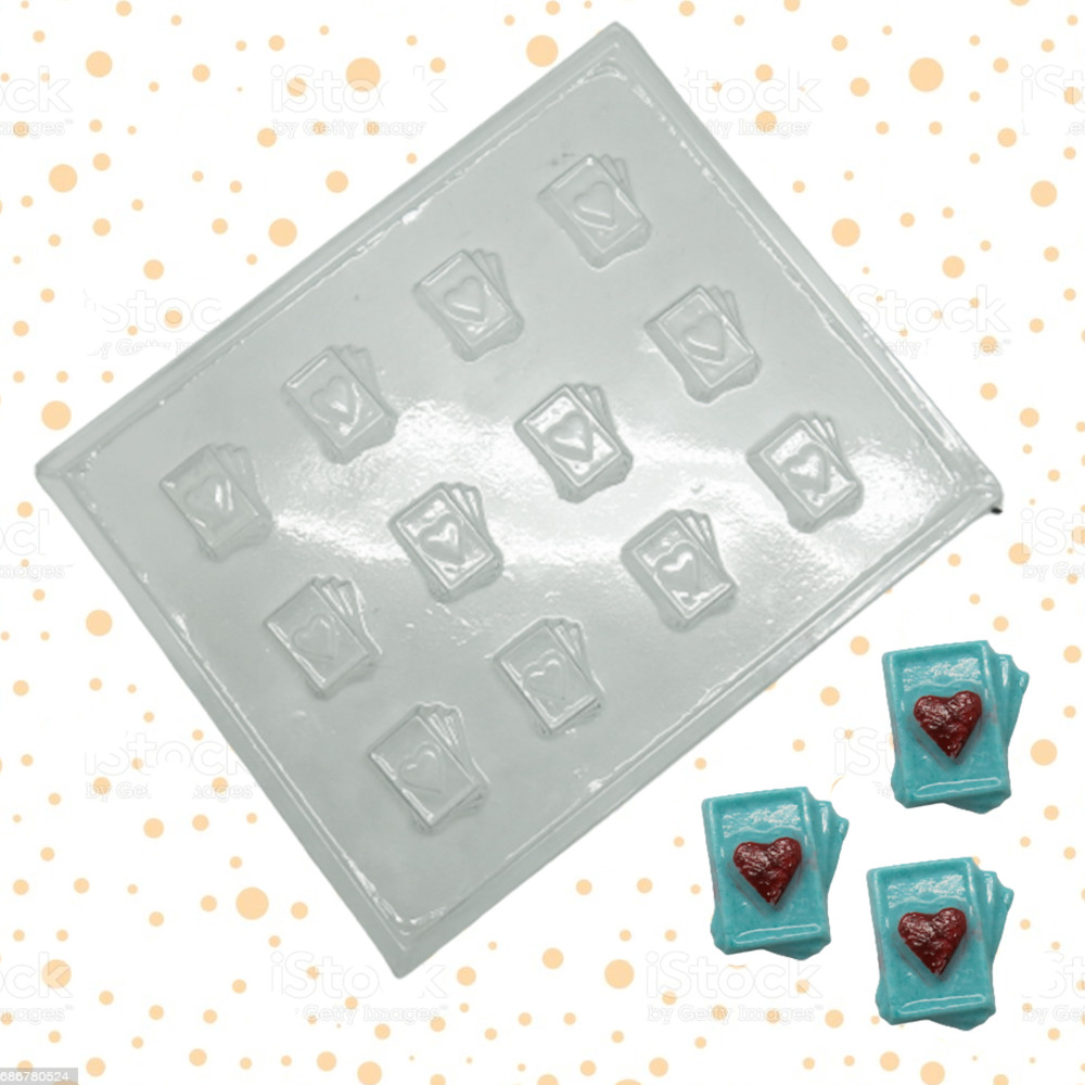 Molde chocolate cartas de amor x 12