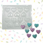 Molde chocolate corazón letras x 2