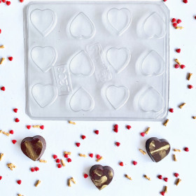 Molde corazoncitos x 12
