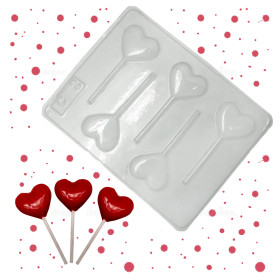 Molde colombina corazón x 5