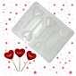 Molde colombina corazón x 5