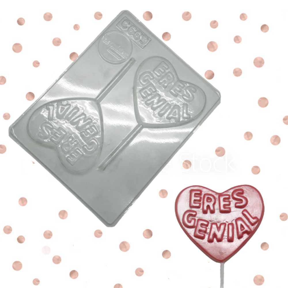 Molde chocolate corazón eres genial x 2