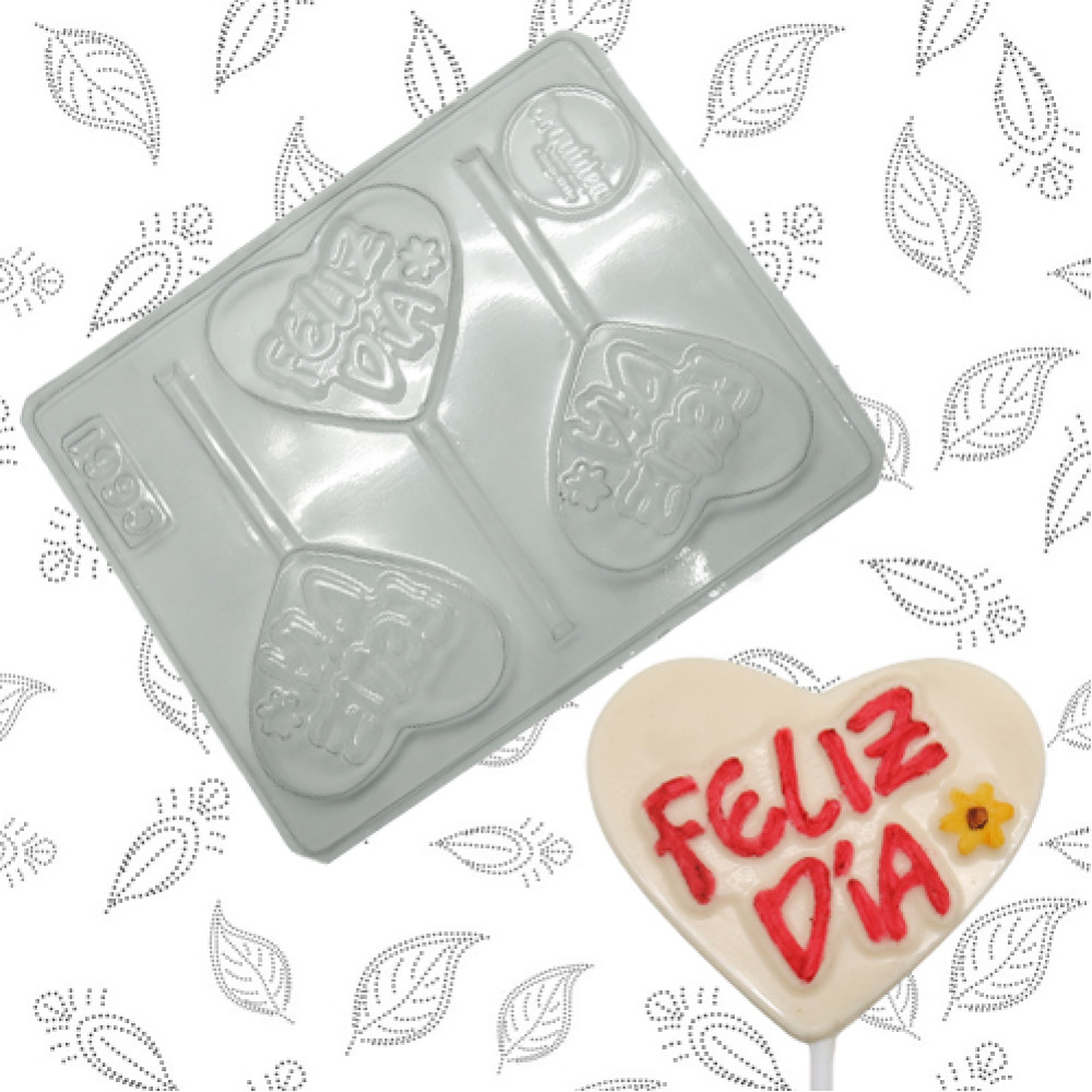 Molde corazón feliz dia
