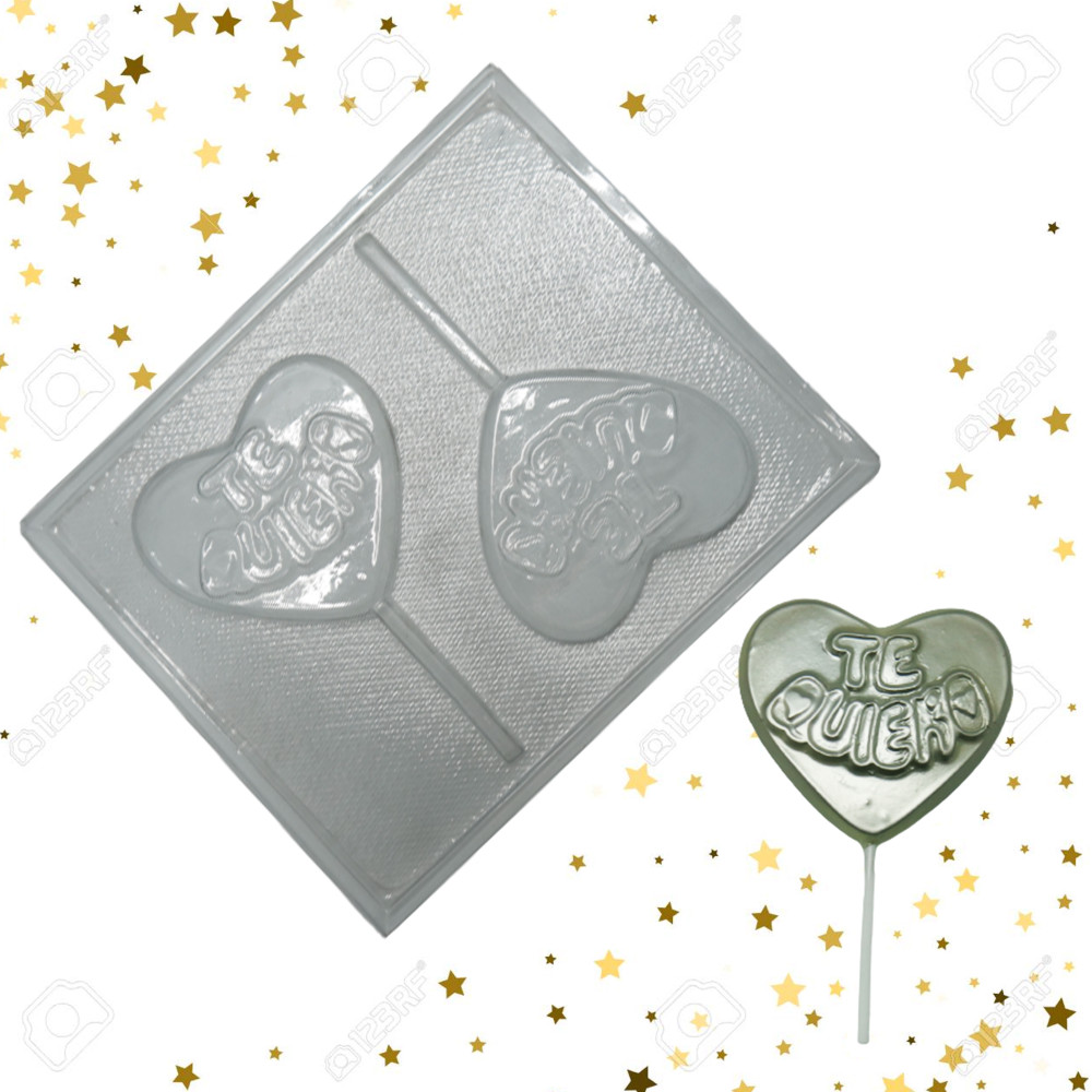 Molde chocolate corazón te quiero x  2