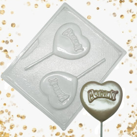 Molde chocolate corazón para ti x 2